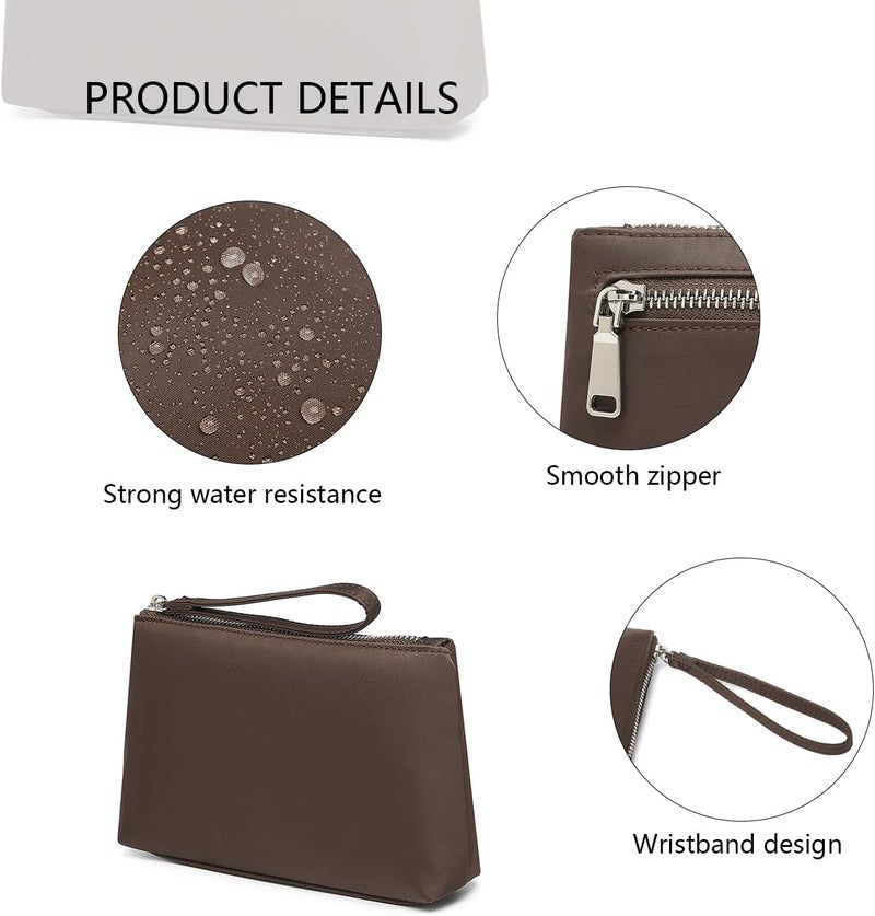YONBEN Nylon Wristbands Bag Makeup Pouch for Purse Waterproof Wristbands Bag with Zipper Pocket Credit Card Pouch - Image 4